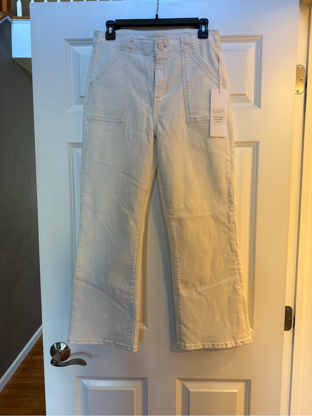 NWT Risen Jeans High Rise Patch Pocket Ankle Flare Jeans Size 9 inseam 27